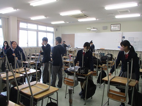 入試会場準備を行いました！