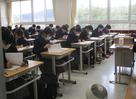 本日は校内実力テスト（中１・２）です！